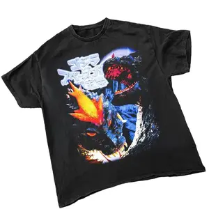 Y2K Classic GODZILLA VS DESTOROYAH VINTAGE BLACK T-SHIRT