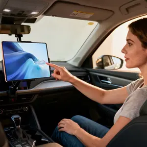 10.1-Inch Android 15 Tablet 1280X800 Resolution 12GB RAM 256GB Storage Wi-Fi 6000mAh Battery Type-C Port Car Mount Compatible