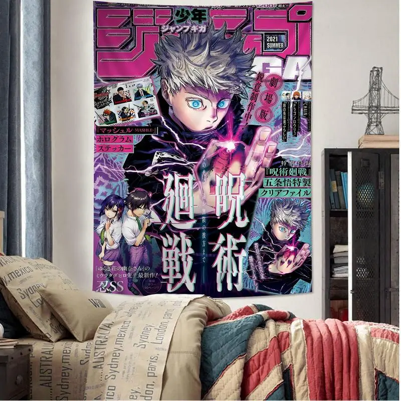 Jujutsu Kaisen Anime Bohemian Tapestry - Bohemian Tapestry Style Mandala Hippie Wall Hanging Home Decor