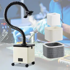 100W Portable Fume Extractor – Triple-Stage Filtration, 240 m³/h High Airflow, Flexible Hose Smoke Absorber for Soldering, Welding, Electronics & DIY