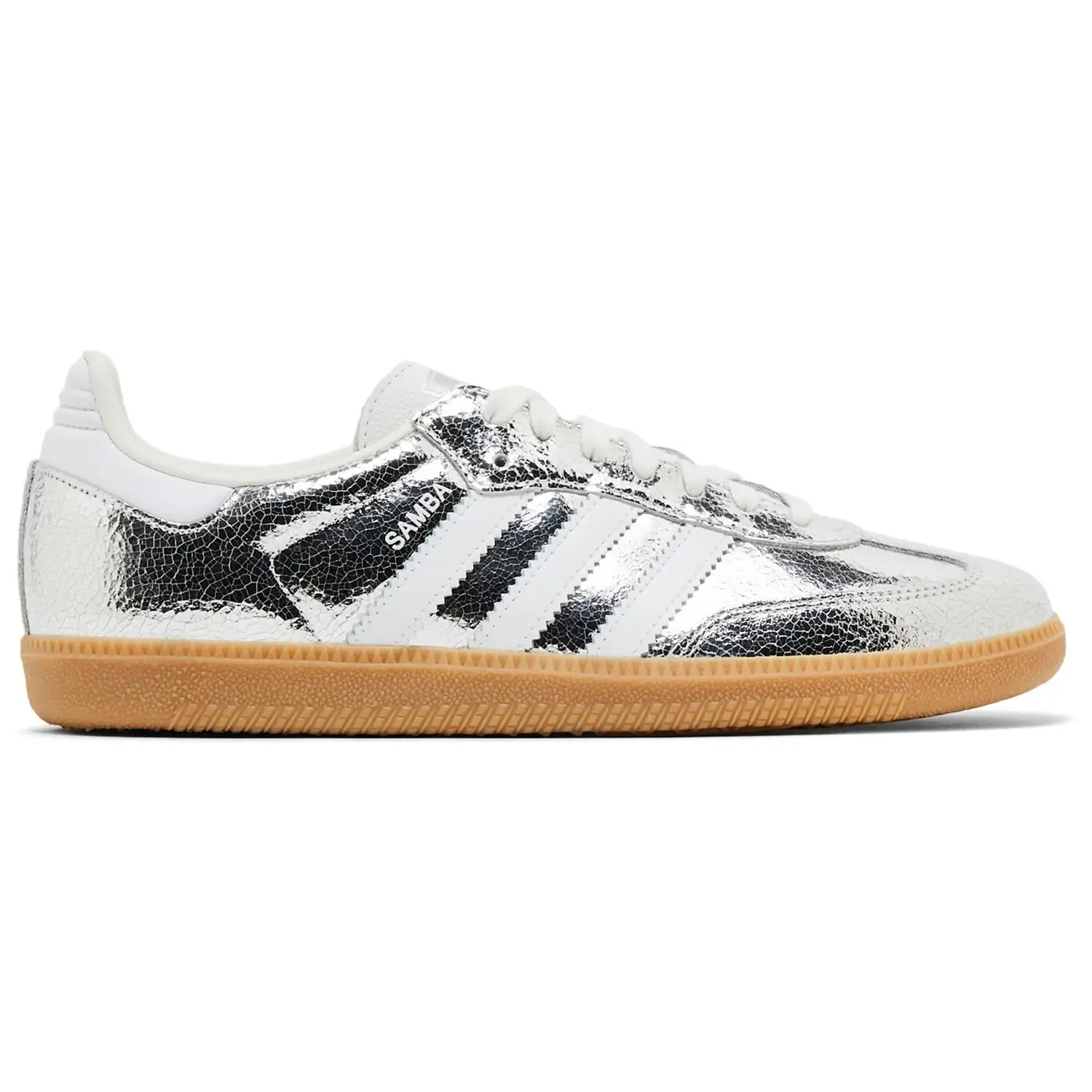 adidas Wmns Samba OG 'Cracked Metallic Pack - Silver', Women, Shoe