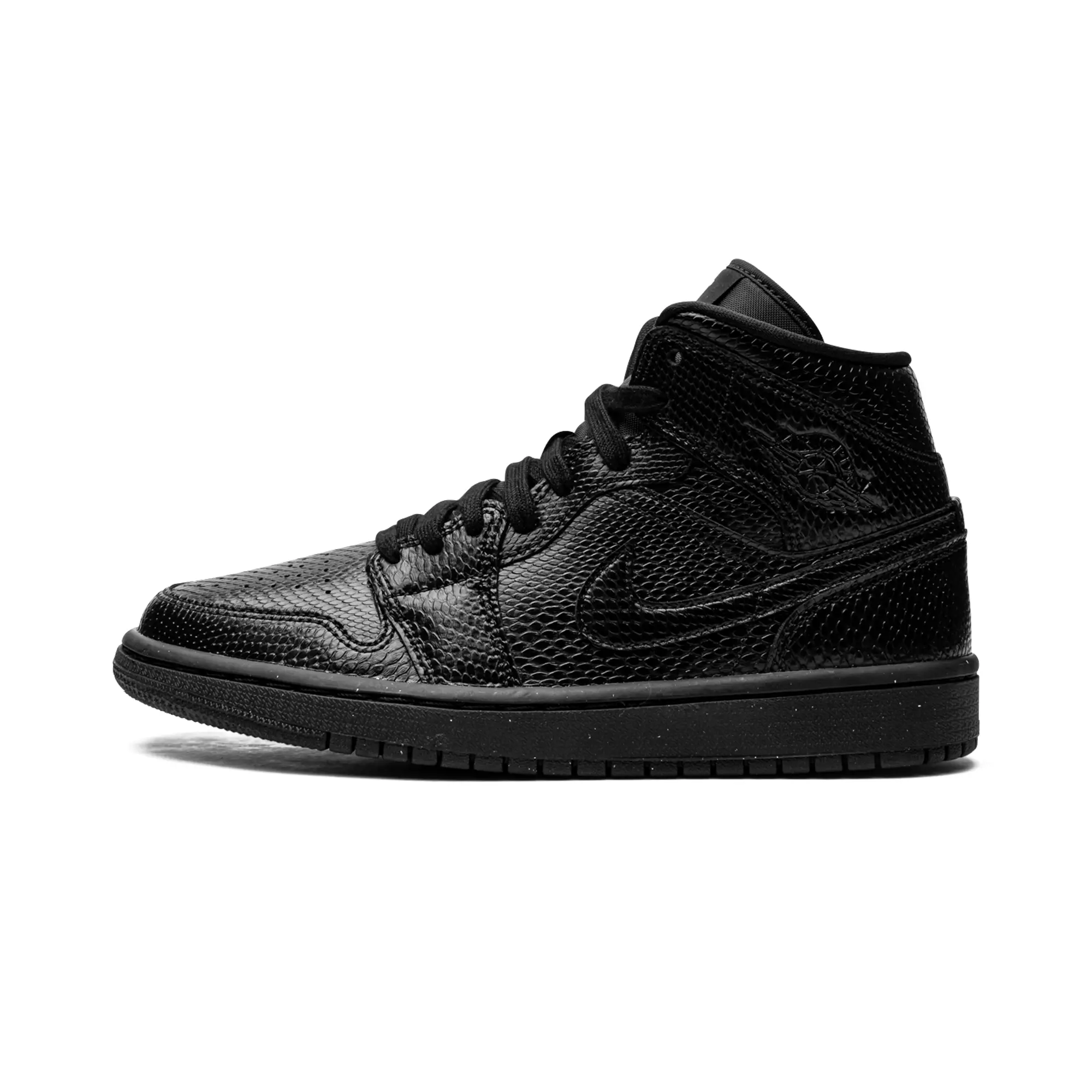 AIR JORDAN 1 MID WMNS "Black Snakeskin" BQ6472 010