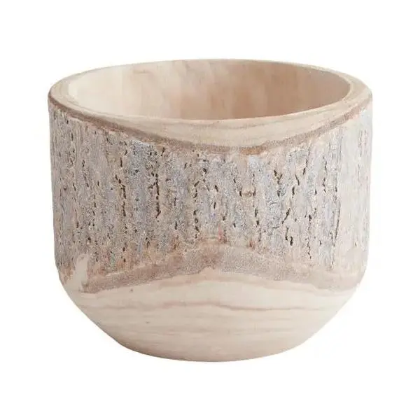 Elmwood Natural Rustic Wood Planter