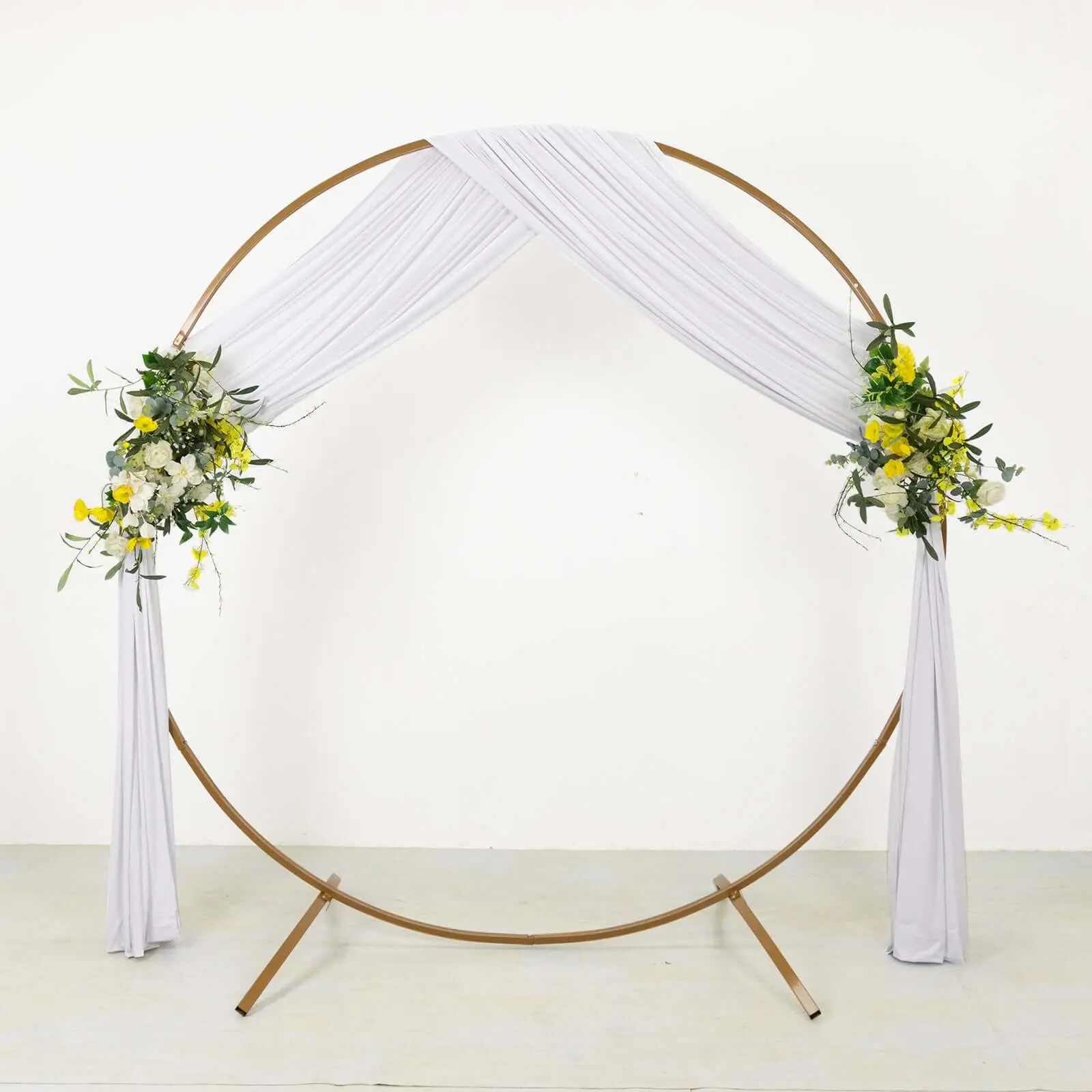 5ftx18ft Solid White 4-Way Stretch Spandex Photoshoot Backdrop - Wrinkle-Free, Machine-Washable Event Divider Panel with Rod Pockets, Wedding Arch Backdrop, Indoor/Outdoor Party Decorations Banners
