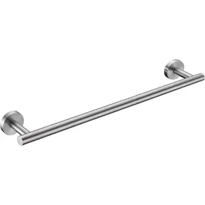 Brushed Nickel 24 Inches Single Layer Bath Towel Bar, Classic Wall Mounted SUS304 Stainless Steel Towel Rack Rod Holder, Towel Shelf for Bathroom Toilet Kitchen