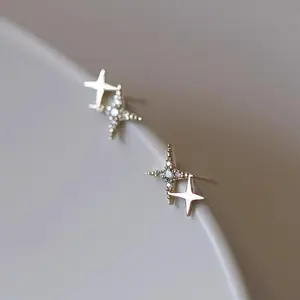 s925 sterling silver Star Stud Earrings,Star Starburst Stud Earrings,Star Stud Earrings for galentine's party valentine’s day gift,fashion zirconia earrings,anniversary holiday jewelry,gift for women