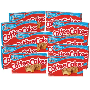 Drake's Coffee Cakes, 80 Individually Wrapped Breakfast Pastries, Cinnamon (Pack of 10)