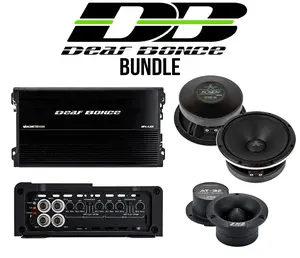 Deaf Bonce Car Audio Bundle | Machete Fight MFA-4.320 4-Channel Amplifier + Apocalypse AP-M61AC 6.5" Mid-Range Speakers (Pair) + AT-32 Tweeters (Pair)