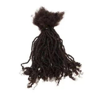 100 Anwi Curly Handmade Locs Unisex Human Hair Extensions - 100% Real Hair Piece, 1B Natural Black Color, Handcrafted for Style & Durability, Long Length & Volume Boost