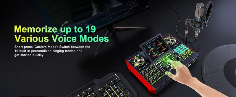 Tenlamp G10-Series Audio Mixer, Live Sound Card with XLR Microphone Connector, Professional Chipset, 48V Phantom Power Supply, One Touch Noise Reduction, One Touch Voice Change for Podcast,Recording,Vocal,Game Voice#TikTokShopBlackFriday Tenlamp G10-Series Audio Mixer, Live Sound Card with XLR Microphone Connector, Professional Chipset, 48V Phantom Power Supply, One Touch Noise Reduction, One Touch Voice Change for Podcast,Recording,Vocal,Game Voice#TikTokShopBlackFriday