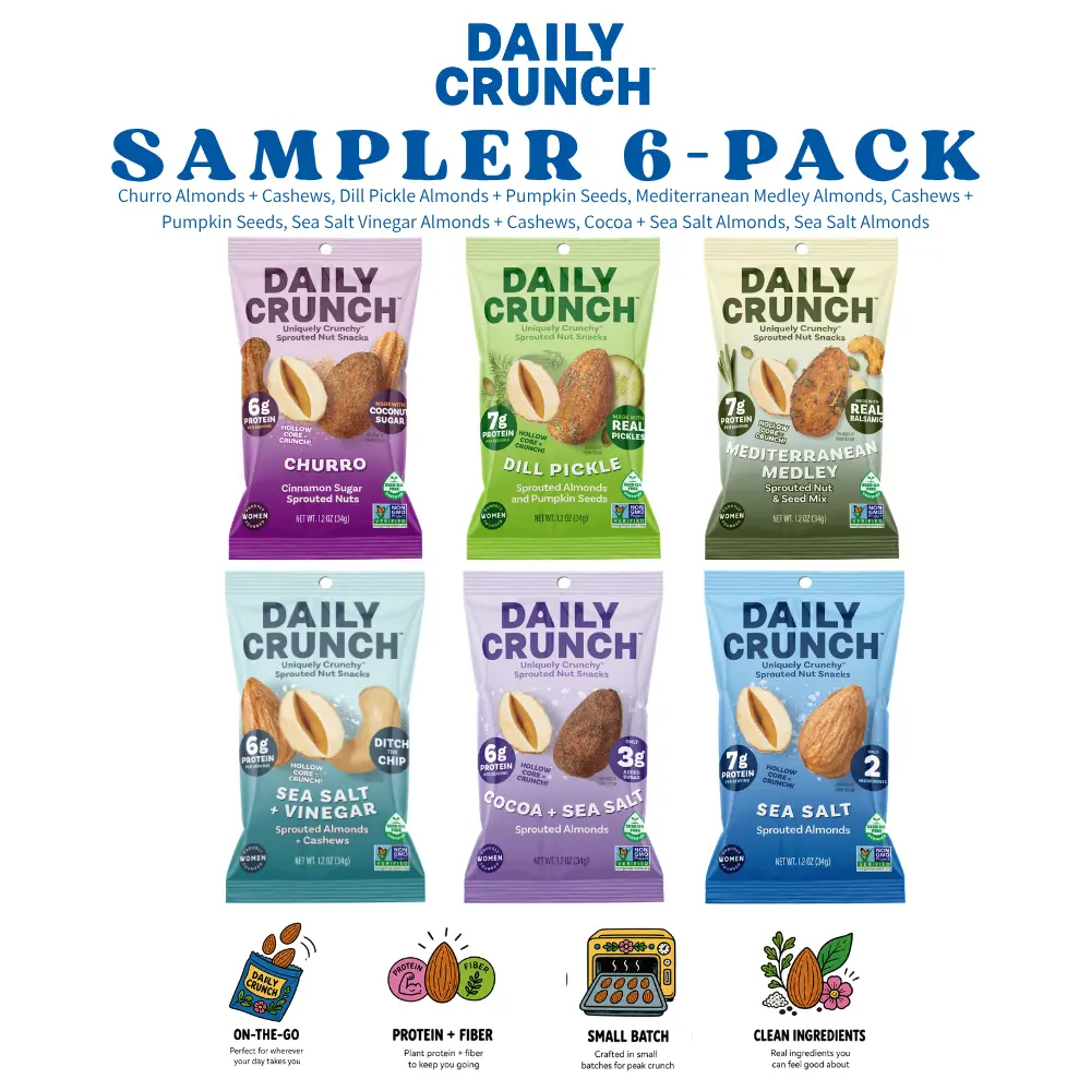 Daily Crunch Sprouted Snack Sampler, 6-Pack