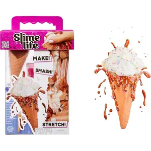 Ice Cream Cone DIY Slime Kit - Unboxing Ingredients to Make, Smash, and Stretch Your Food Slime, Ages 8+