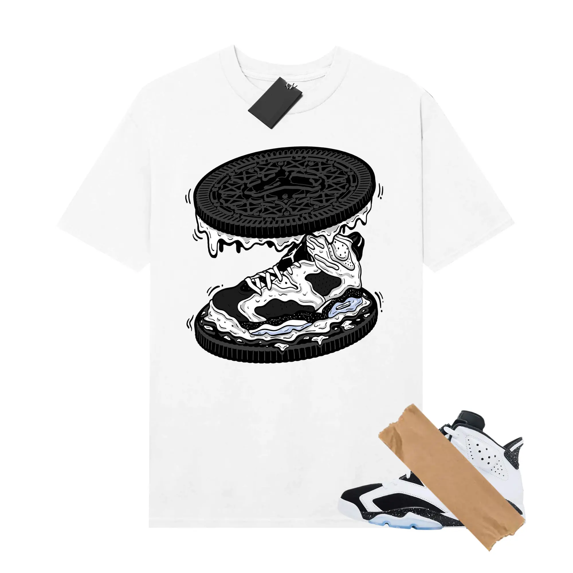 AJ6 Oreo Matching Shirt, Cookies Graphic Tee, 90s HipHop Streetwear, Gift For Women and Men, Best Gift