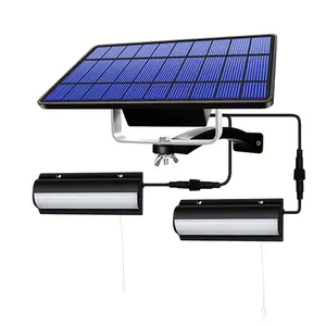 Multifunctional solar chandeliers, a pair of double-head small wall lamps. They are detachable for easier installation, suitable for outdoor porches, gardens, tool sheds and pet houses.