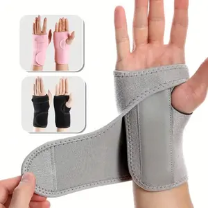 2-Pack Adjustable Wrist Braces With Splint - Polyester Fiber Carpal Tunnel Wrist Stabilizer, Breathable Hook-And-Loop Closure, Dry Clean Only