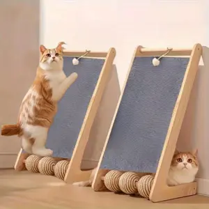 Wall scratching post | Vertical scratcher Scratcher Board Heavy-duty handrail with sofa-like design, safe climbing and scratching activity, ideal for cats, the perfect Christmas gift for cat owners, space-saving design