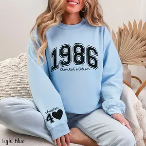 Custom 40th Birthday Sweatshirt, Personalized Limited Edition 1986 Sweatshirt, Custom Birthday 1986 Year Number Shirt, 40th Birthday Gift