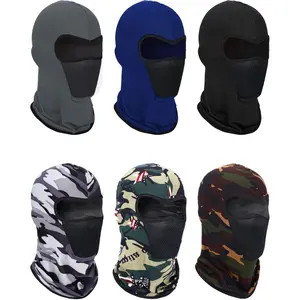 6PCS Camo Balaclava Ski Mask – Summer Cooling Breathable Mesh Face Cover UV Protection