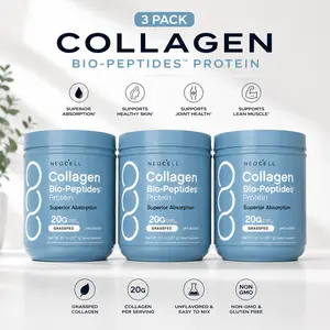 3x NeoCell Collagen Bio-Peptides Powder 20oz - Grassfed Protein Supplement - Advanced with 18 Essential Amino Acids
