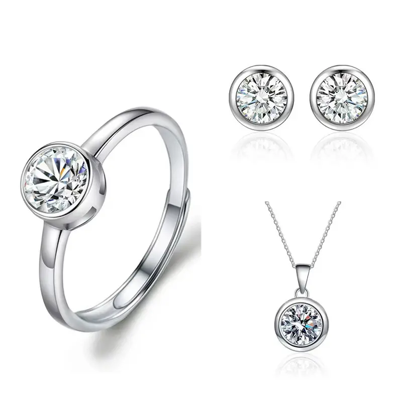 Classic Bubble 1 Carat Three Piece Set