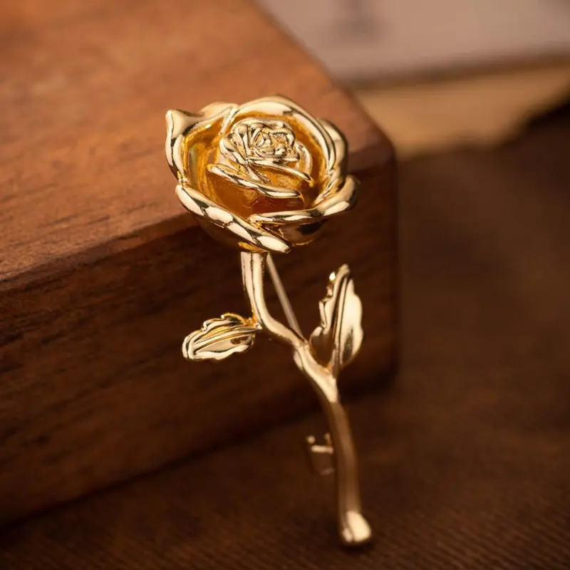 Mother's Day Gift Rose Design Brooch, Fashionable Clothes Accessories for Women & Men, Fashion Accessory, Trendy All-match & Exquisite Brooch for Birthday Gift, Flower Brooch, Flower Brooch Pin