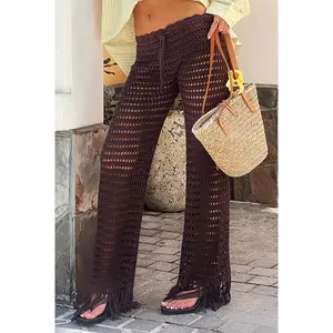 Pixie Brown Crochet Pants