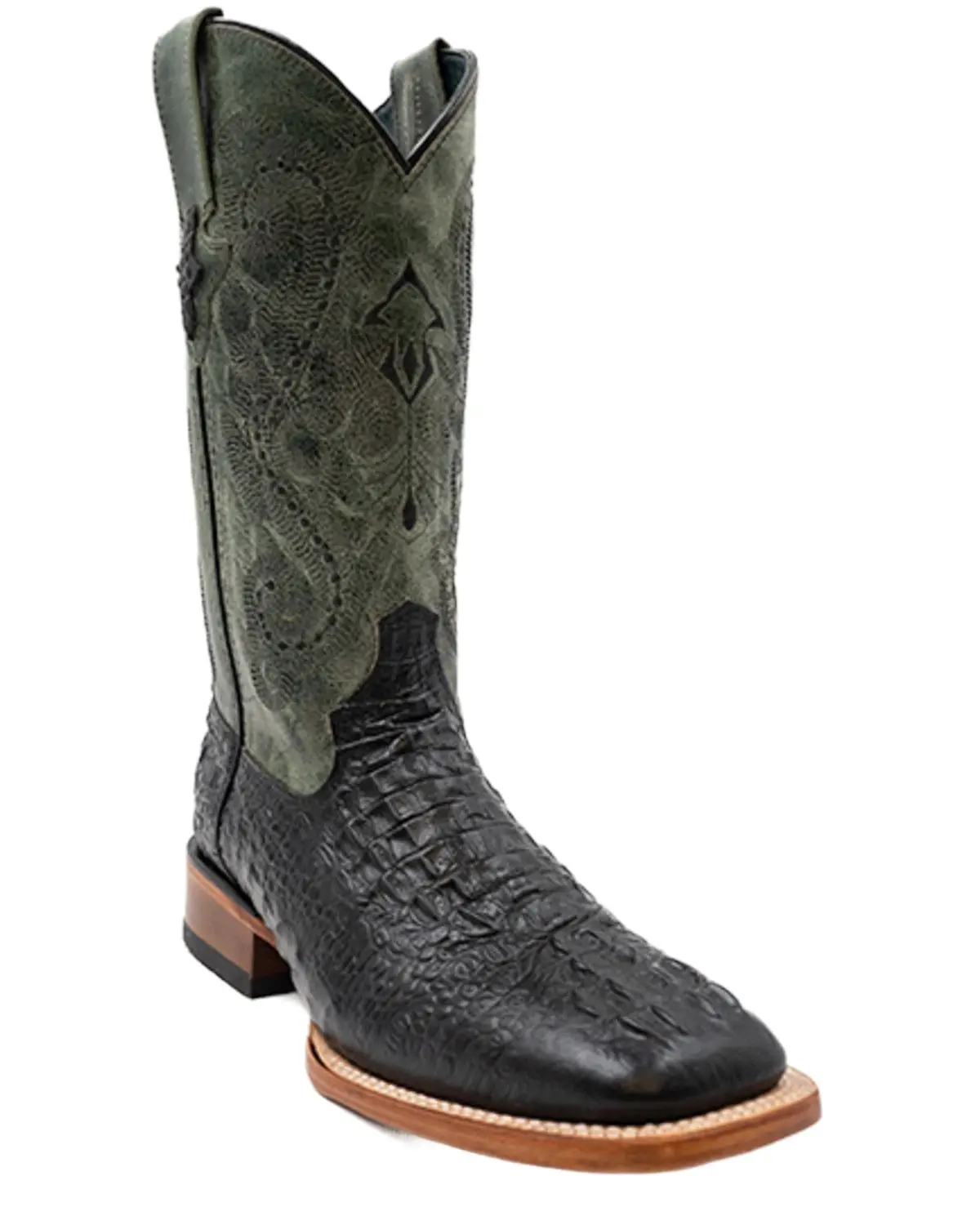 Ferrini Men's Men'S Stampede Caiman Print Western Boot Broad Square Toe - 4039304