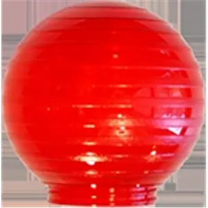 Polymer Products  Sphere 6 in. Etched Red Acrylic Festival Replacement Globe- Pack Of 6