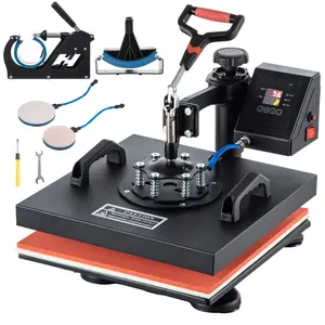 5-In-1 Heat Press Machine 15 X 15 Inch Digital Clamshell Sublimation Unit For DIY Mugs, Caps And Plates - Professional Grade, Easy Setup, Adjustable Temperature And Time, Ideal For Home And Small Business Use