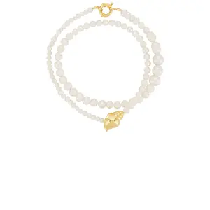 Timeless Pearly Shelly Necklace in Multico