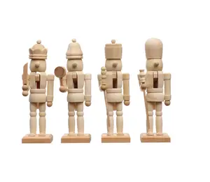 Natural Wood Nutcracker Ornament