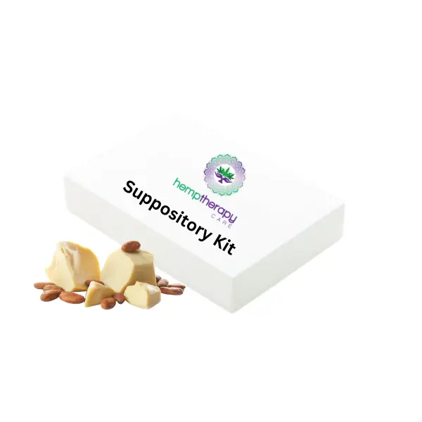 HempTherapy Care Suppository Kit - DIY Herbal Oil Suppositories with 100 Molds, Latex Gloves, Pipettes, Stirring Sticks, Cocoa Butter & Instructions