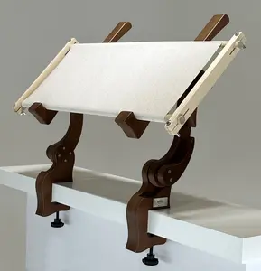 Embroidery frame and Q-Snap stand - THE JUNIPER - natural wood W-STANDS INC. thread kit