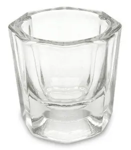 Mini Dappen Dish Glass 1.25" Diameter x 1.25" High Clear Transparent Container Without Additional Features