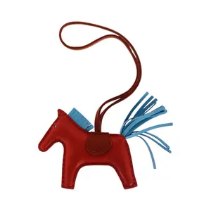 Pre-owned HERMÈS Lambskin Small Leather Goods Hermes Rodeo Pegasus PM Anjou Milo Swift Bag Charm