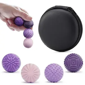 BINOK Silicone Magnetic Balls Fidget Toys for Adults & Teens,4PCS Stress Relief Sensory Toys for Autism ADHD Anxiety,Fun Textures Gadgets,Office Desk Toy,Stocking Stuffers for Women Men Teen Gift（Lilac Purple）