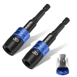 WORKPRO 2-Pack Drill Screwdriver Bit Holder for Impact Driver Bits, 3" Drill Bit Extension, 1/4 Inch Hex Shank Quick Release Extension Adapter, Ideal for Nuts, Drills and Socket Driver Adapters