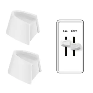 2 count Dimmer  Knob Dimmer Replacement Knob Compatible Replacement Set of Two Split for Compatible with Lutron Skylark Fan Speed & Light Control (White)