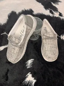 Women's Gypsy Jazz Grey 'CASSANDRA' SLIP ON SHOES w/ Sparkle