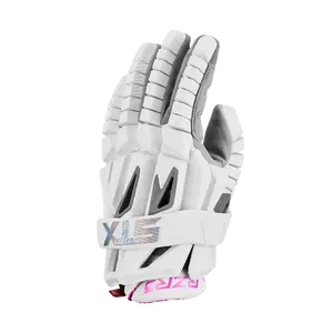 STX RZR 3 White/Pink Lacrosse Gloves