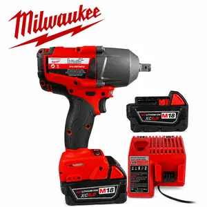 Milwaukee M18 1/2" Electric  Wrench - 170mm Compact Body, Ideal for Tight Spaces, Wheel & Suspension Work chrome sockets and impacts cordless power tool set