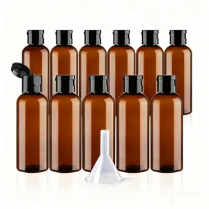 60ML Squeezable Travel Bottles 10 Pack, 2.02oz Leakproof Refillable Empty Plastic Containers, Portable Mini Size for Shampoo, Conditioner, Lotion