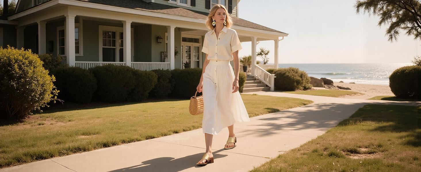 Women's Aurelia Low Block Chunky Heels Sandals Open Toe Slip on Mules Comfortable Dressy Summer Pump Shoes with 1.57 Inches Tall Thick Heel