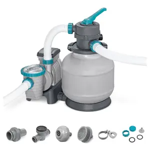 Bestway 2,200 Gallon Sand Filter Pump for Above Ground Outdoor Swimming Pools
