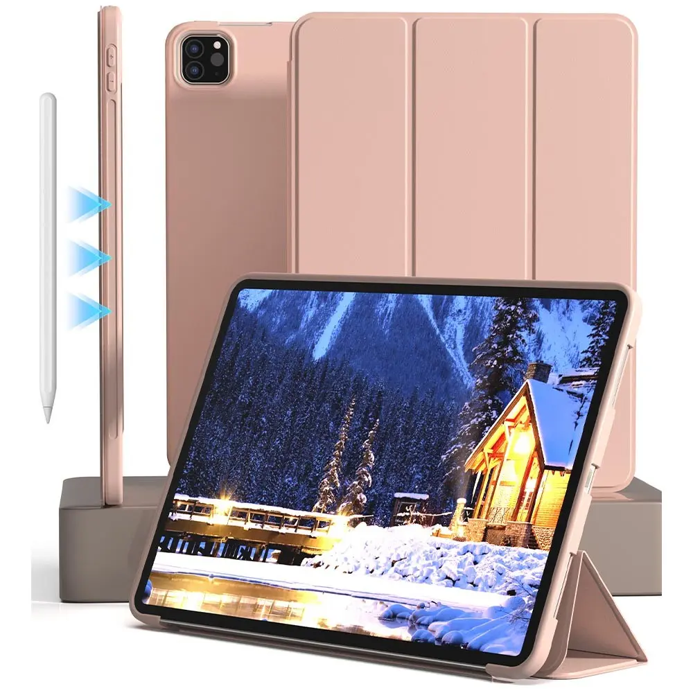Solid Color Tablet Protective Case, Cover For iPad, Drop Proof Durable Cover, Soft Anti-Fall Protection, Ultra-Thin/Smart Stand/Auto-Wake for IPad Pro 11 Inch, IPad Air 11 (M2), IPad Pro 11 (M4), 2024 IPad Mini 4/5/6/9.7/10.2, IPad Air 4/5, IPad 10th