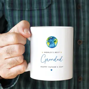 Father's Day Mug for Grandad World's Best Grandad Gift from Grandchild Father's Day Birthday Christmas Keepsake Coffee Cup for Him egq6qrgioxny