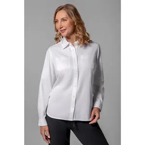 Women's Peninsula Chambray Long Sleeve Shirt | White Chambray