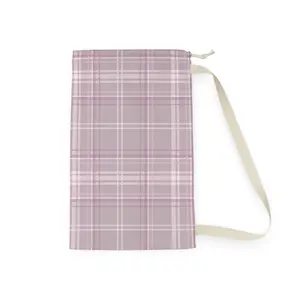 The Plaid Edit Mauve Laundry Bag