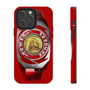 Retro Colorful Power Morpher Phone Case with Iconic All Rangers Dino Coin Design–iPhone Case Suitable for iPhone