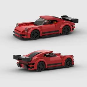 MOC Turdo Speed Racer Cars City Sports Vehicle Model Building Blocks Supercar Creative Garage DIY Kids Toys Gift Boys